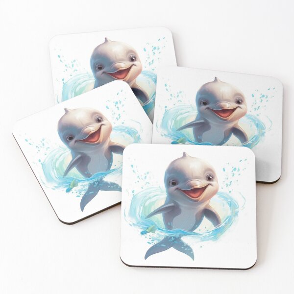 Item preview, Happy Aquatic Dolphin Animated Digital Art designed and sold by DigitalPixelize.