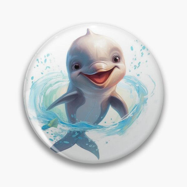 Item preview, Happy Aquatic Dolphin Animated Digital Art designed and sold by DigitalPixelize.