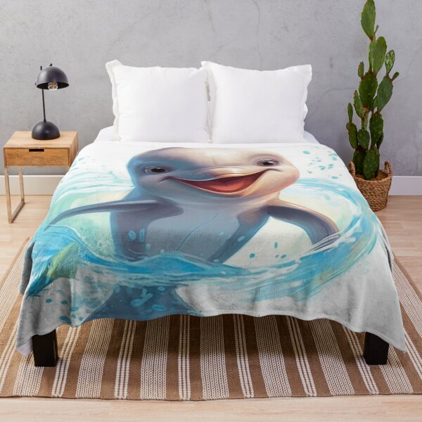 Item preview, Happy Aquatic Dolphin Animated Digital Art designed and sold by DigitalPixelize.