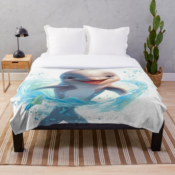 Item preview, Happy Aquatic Dolphin Animated Digital Art designed and sold by DigitalPixelize.