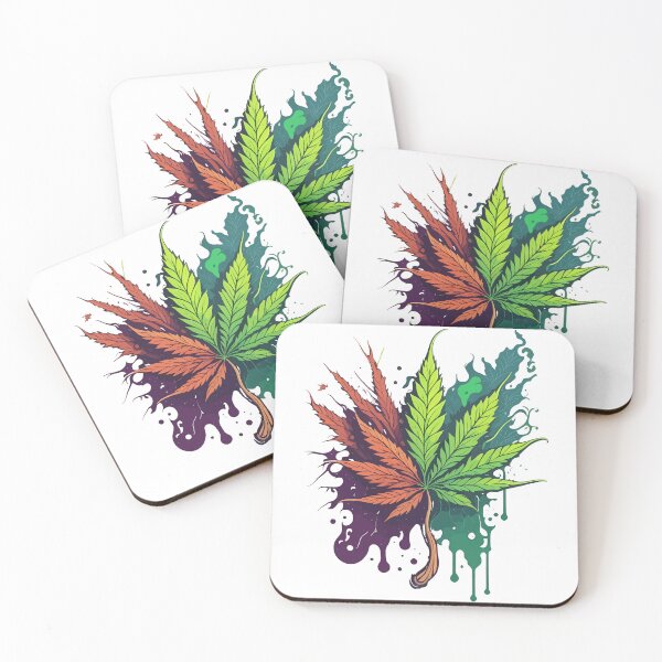 Item preview, A cannabis leaf with color elements designed and sold by ZirumsGarden.