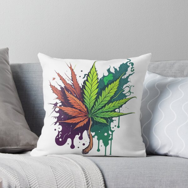 Item preview, A cannabis leaf with color elements designed and sold by ZirumsGarden.