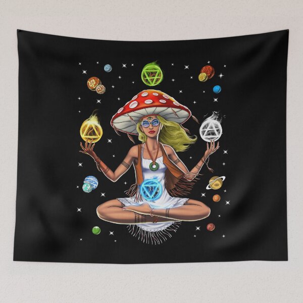 Item preview, Hippie Mushroom Yoga designed and sold by underheaven.