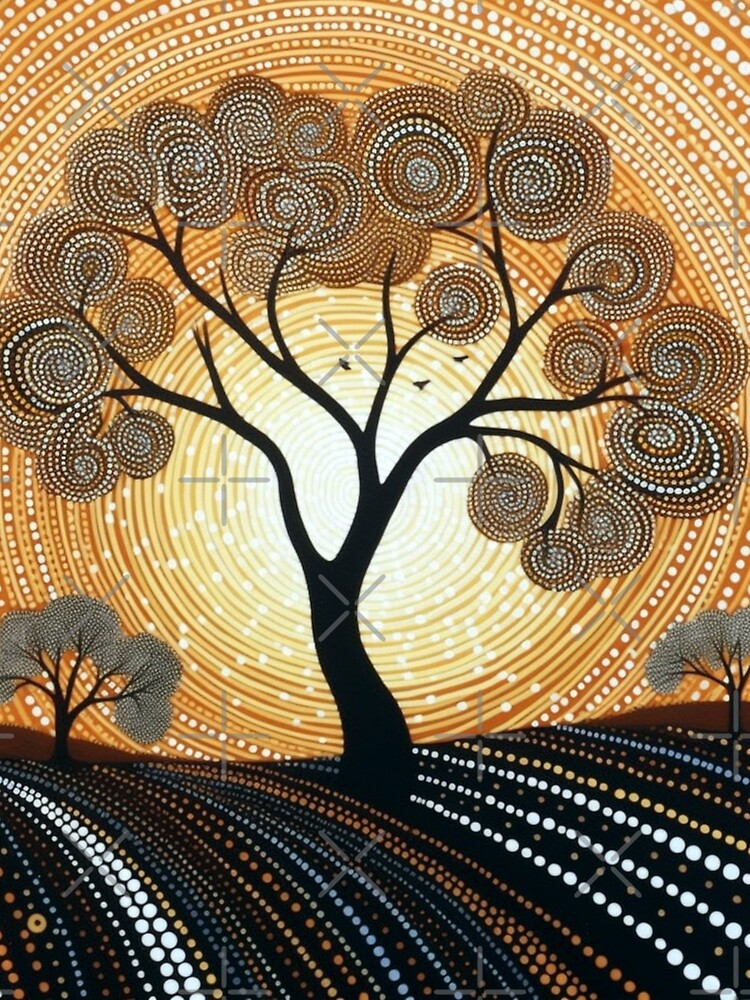 Beautiful Aboriginal art. With use of dot art - Raintree Art
