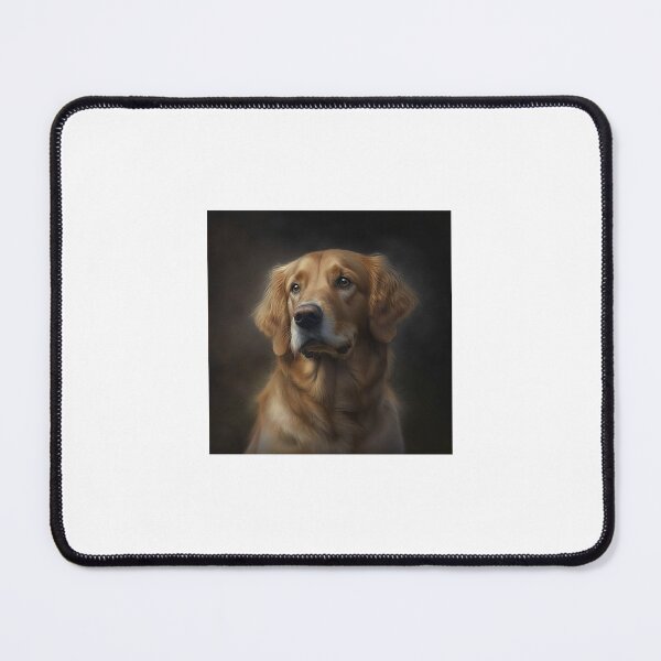 Item preview, A Soulful Golden Retriever in a Grey-Furred Reverie designed and sold by chromaspec.