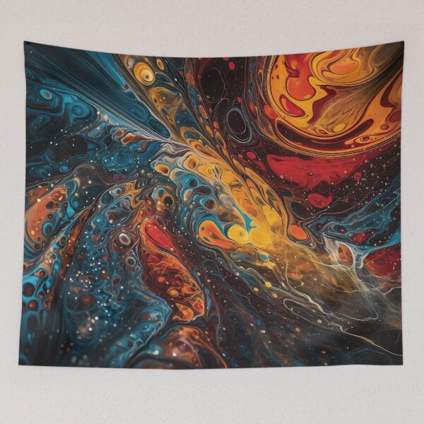 Item preview, Mesmerizing Microscopic Abstract with Rich Colors and Intricate Patterns #8 designed and sold by PopPopGfx.