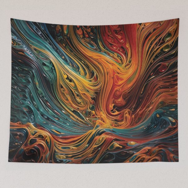 Item preview, Mesmerizing Microscopic Abstract with Rich Colors and Intricate Patterns #7 designed and sold by PopPopGfx.