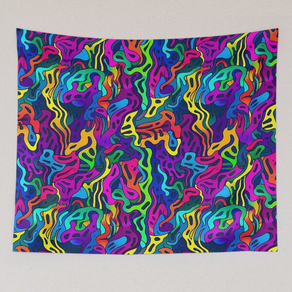 Item preview, Psychedelic Colorful Abstract Art Print designed and sold by GiveMeMood.