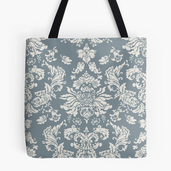 Item preview, PUG FLORAL DAMASK designed and sold by Huebucket.