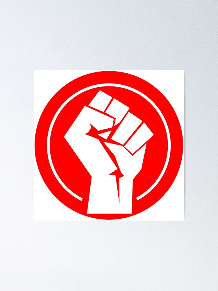 "Clenched Fist Red Logo" Poster for Sale by DyadyaYasha Redbubble