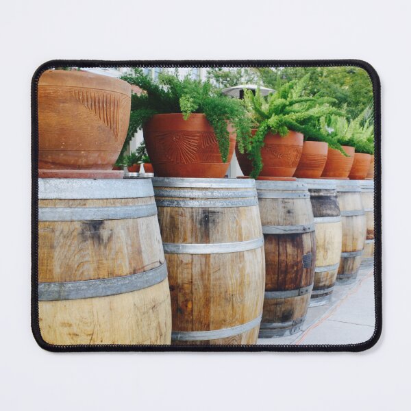 Item preview, Red Clay Pots on Wooden Barrels designed and sold by SiliconValleyUS.