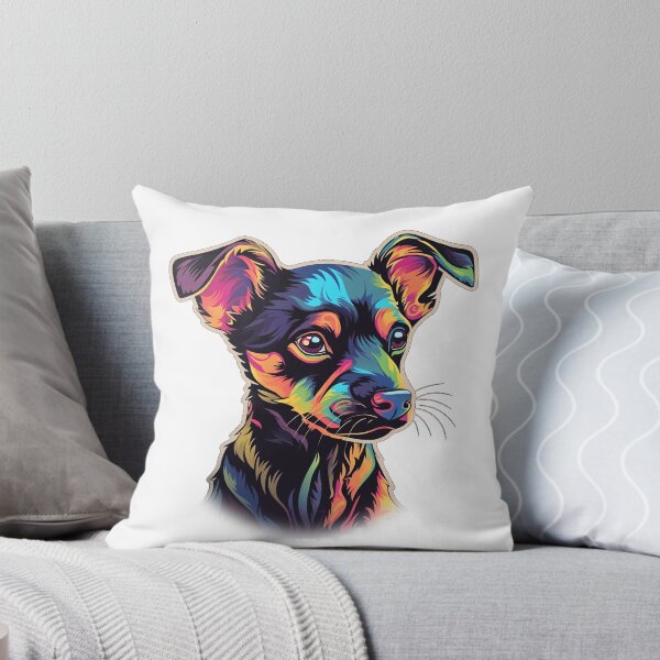 Aperçu de l'œuvre colorful cute little dog puppy - Different logo size, position? Email me - créée et vendue par Picture-Art.