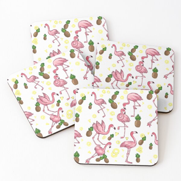 Item preview, Pink Flamingos with Pineapples - Summer Vibe Design designed and sold by BunnyBizarre.
