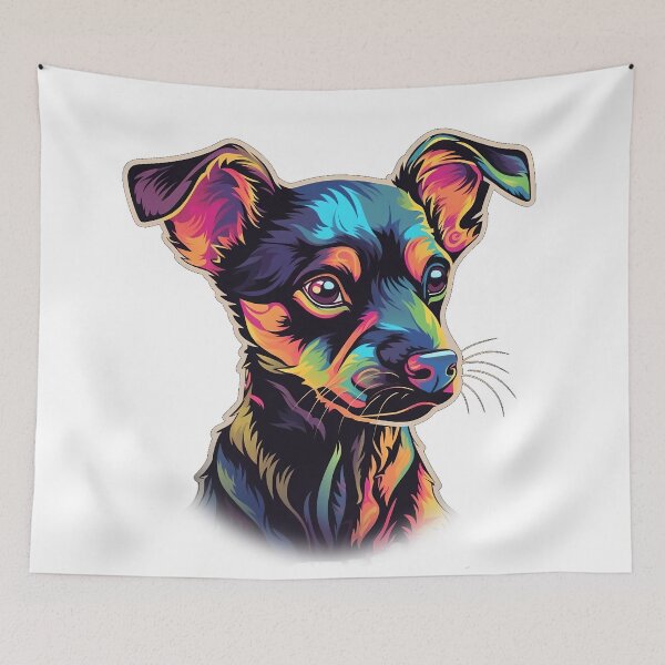 Item preview, colorful cute little dog puppy - Different logo size, position? Email me - designed and sold by Picture-Art.