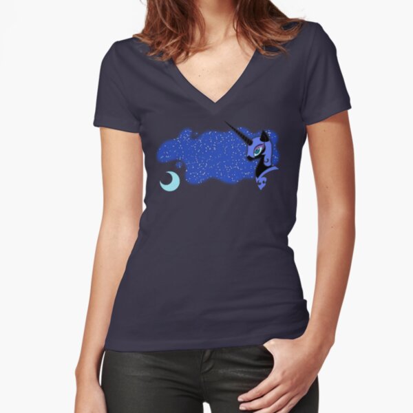 Nightmare Moon Fitted V-Neck T-Shirt
