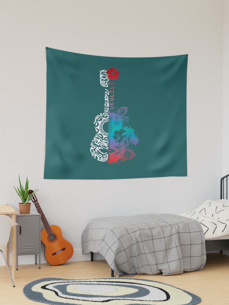 Tattoo Tribal Pattern Ukulele Hawaii Music  Tapestry for Sale by  LoreeLabrie