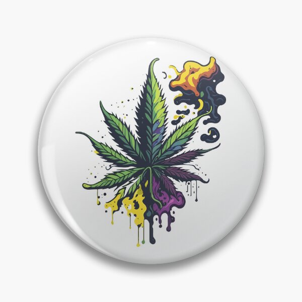 Item preview, A cannabis leaf with color elements designed and sold by ZirumsGarden.