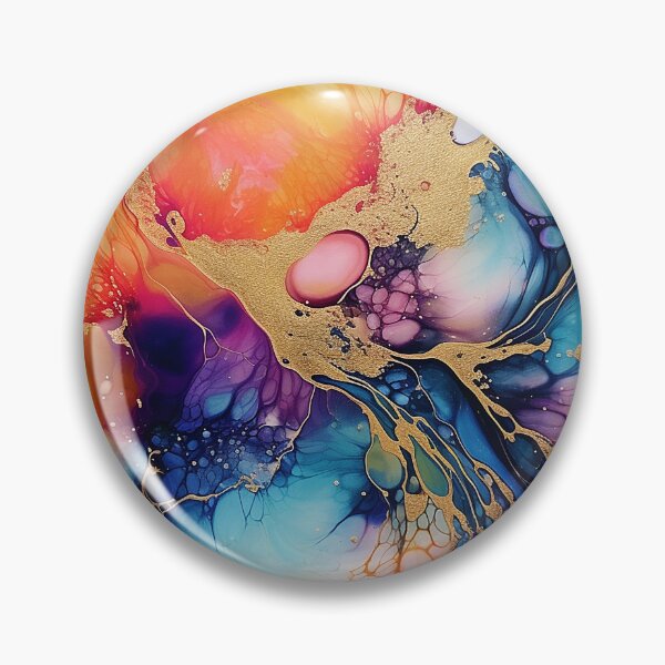 Item preview, Dramatic rainbow alcohol ink style artwork designed and sold by KaitJDesign.