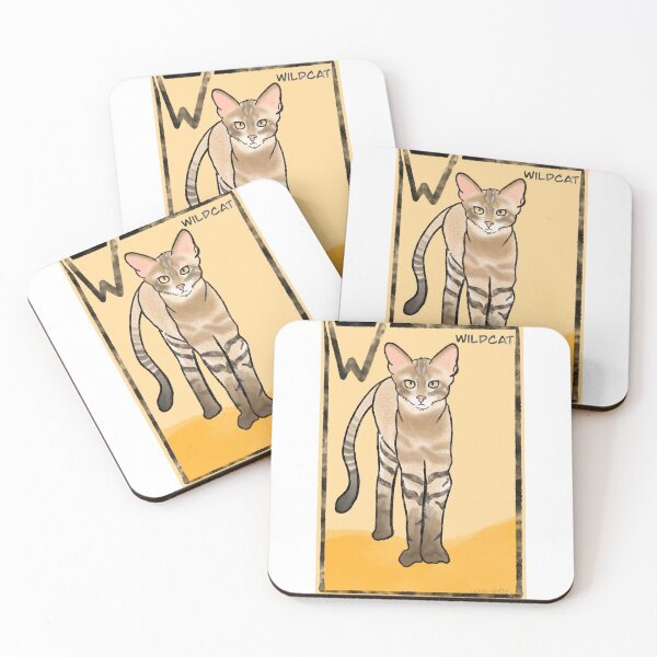 Item preview, W is for wildcat | African wildcat  designed and sold by DarbyHunterArt.