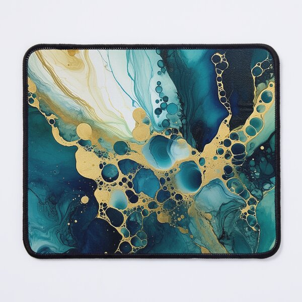 Item preview, Abstract green and blue alcohol ink style artwork designed and sold by KaitJDesign.