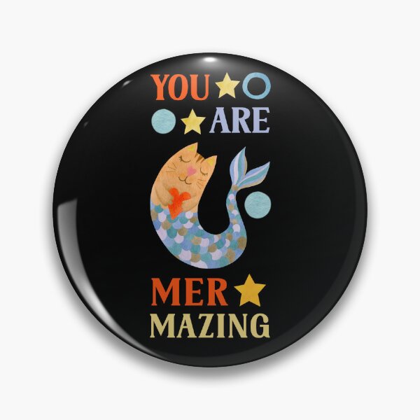 Item preview, You Are MERMAZING cat mermaid cute colorful funny heart designed and sold by lesvalises.