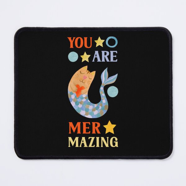 Item preview, You Are MERMAZING cat mermaid cute colorful funny heart designed and sold by lesvalises.