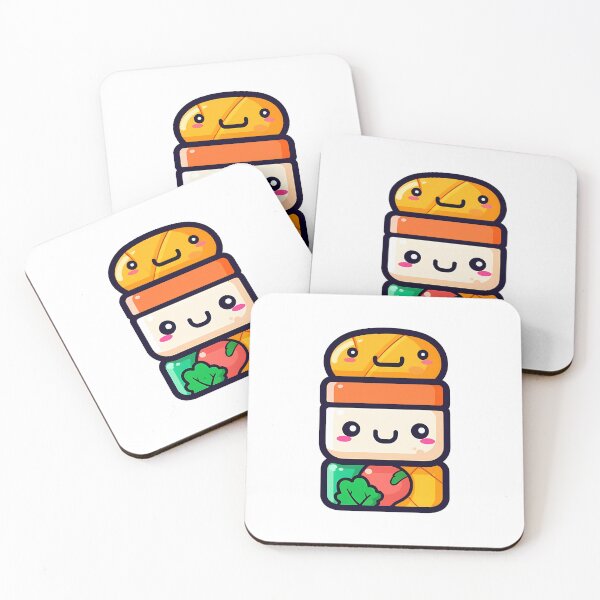 Item preview, Cute sushi roll with smiley face sticker. designed and sold by nadyushka-art.