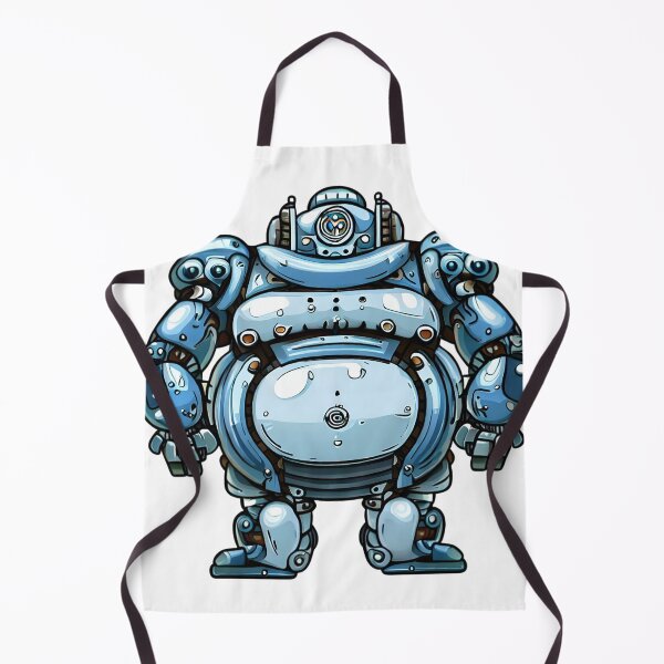 Item preview, Hefty boar steampunk sumo wrestler robot in blue and silver designed and sold by Edekad.