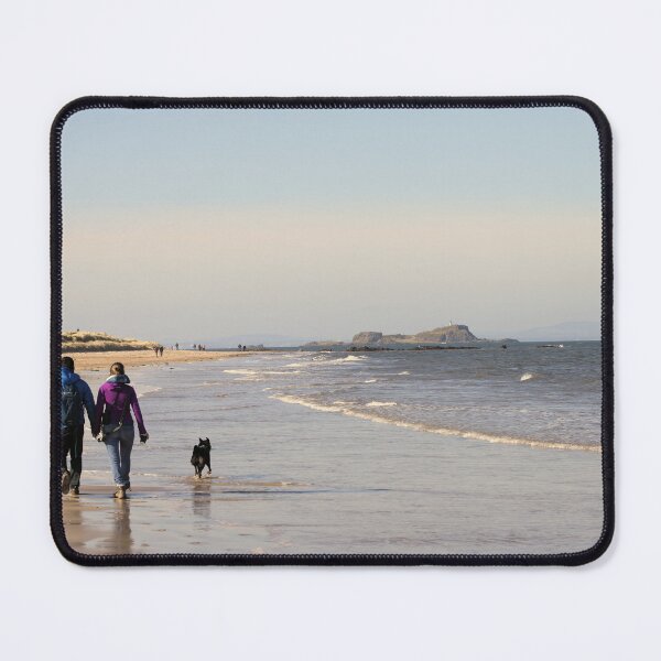 Item preview, Beachside Bliss: Couple and Dog Stroll along Dunbar Beach designed and sold by NatureSouvenirs.