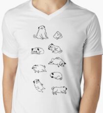 Mehr Schlaf T-Shirt mit V-Ausschnitt