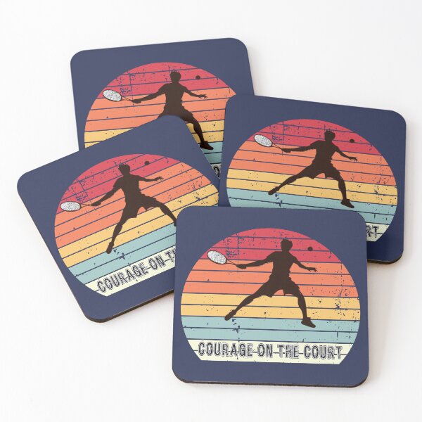 Item preview,  Courage on the court retro sunset- tennis forehand designed and sold by LV-creator.