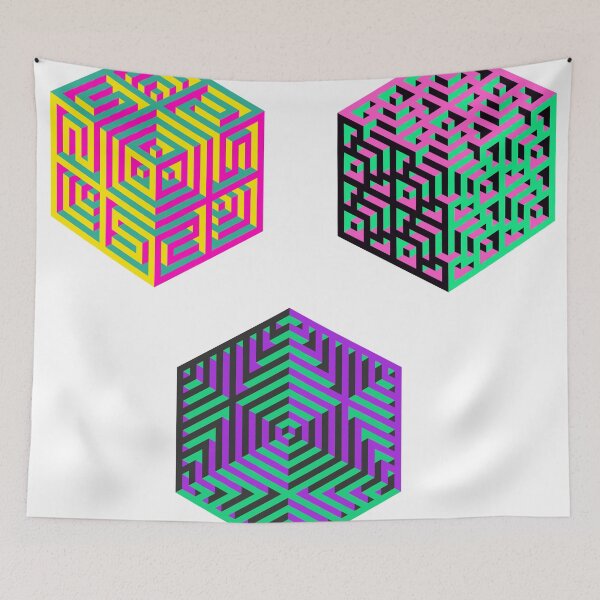 Item preview, Psychedelic Geometry Cubes designed and sold by Melty Brain.