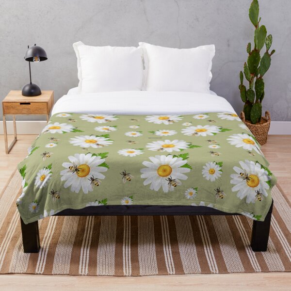 Item preview, Bee Pattern-bee on while flower designed and sold by Shafiya_prints.