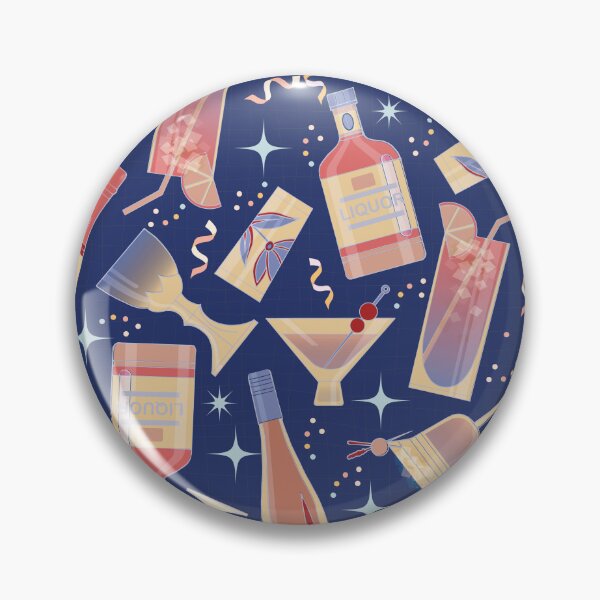 Item preview, COCKTAIL PARTY- Navy designed and sold by Carina Parry Studios.