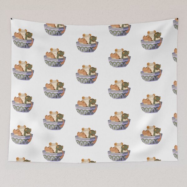 Item preview, Three Cute vintage frogs in the bowl designed and sold by luvrest.