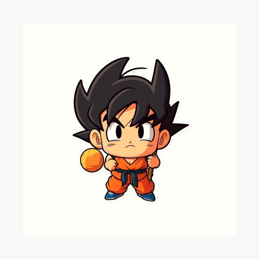 Dragonball Sticker - Goku Chibi 4 Canvas Print for Sale by PuppyPals3