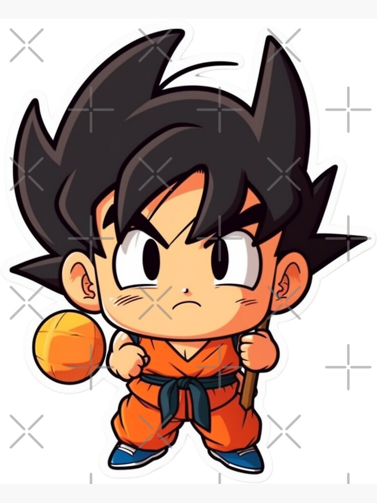 Chibi Goku Dragon Ball Z Cartoon Car Bumper Sticker Decal- 3'' or 5