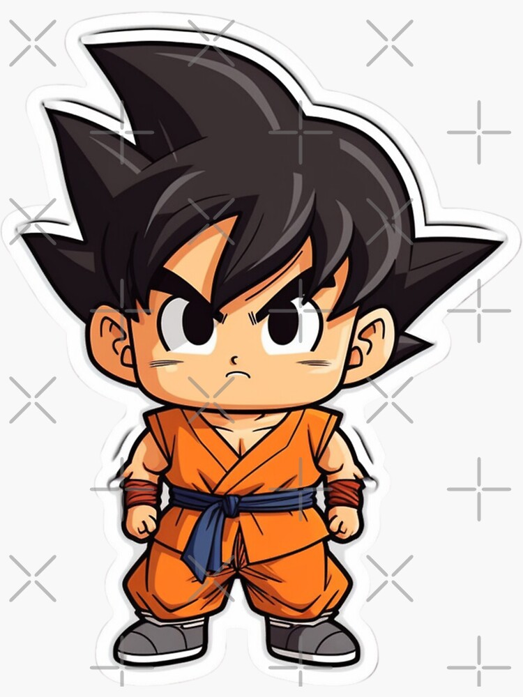 Dragonball Sticker - Goku Chibi 7 Art Print for Sale by PuppyPals3