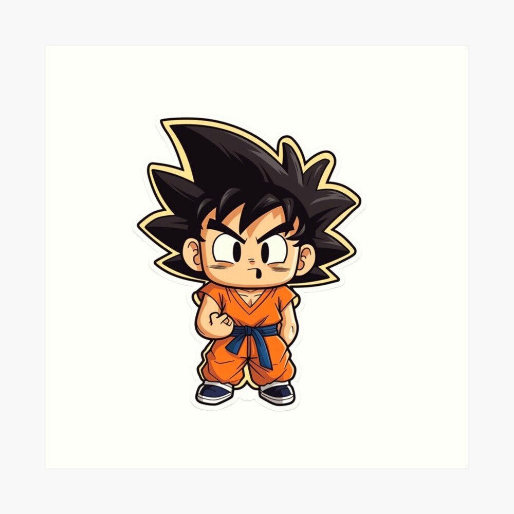 Dragonball Sticker - Goku Chibi 7 Art Print for Sale by PuppyPals3