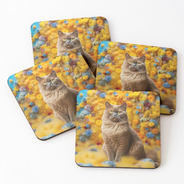 Item preview, Burmese Cat in Flower Paradise - Beautiful Cats Art designed and sold by DigitalArties.