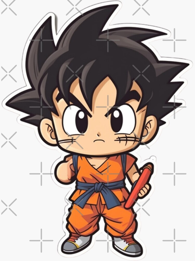 Dragonball Sticker - Goku Chibi 4 Canvas Print for Sale by PuppyPals3