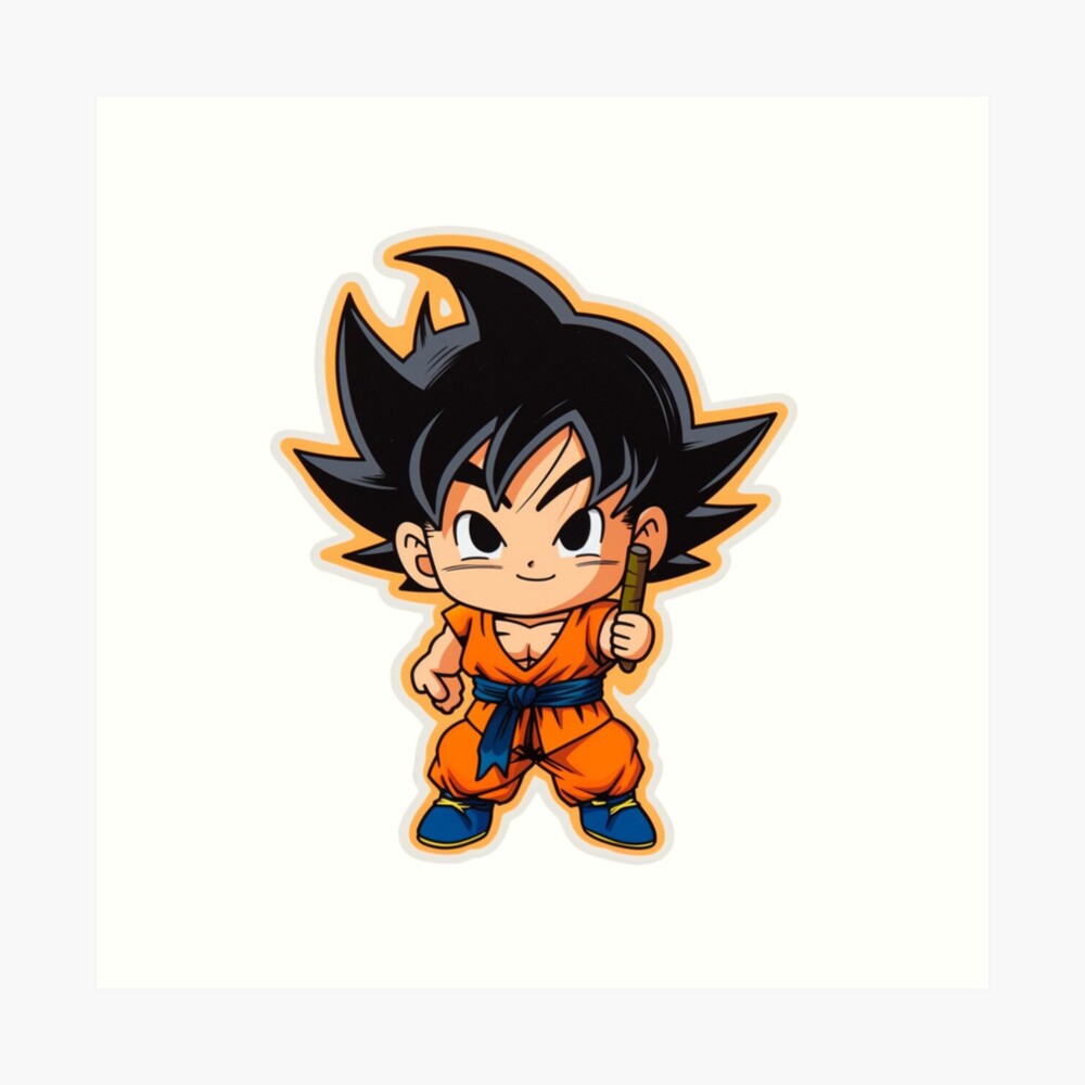 Dragonball Sticker - Goku Chibi 7 Art Print for Sale by PuppyPals3