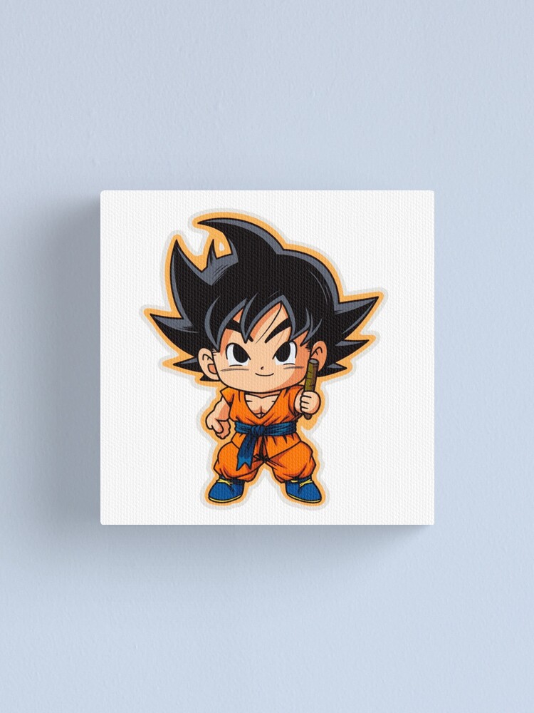 Dragonball Sticker - Goku Chibi 4 Canvas Print for Sale by PuppyPals3