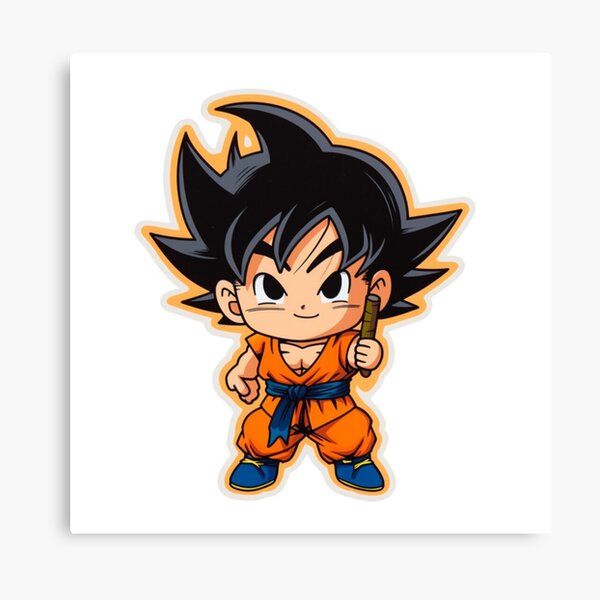 Dragonball Sticker - Goku Chibi 4 Canvas Print for Sale by PuppyPals3