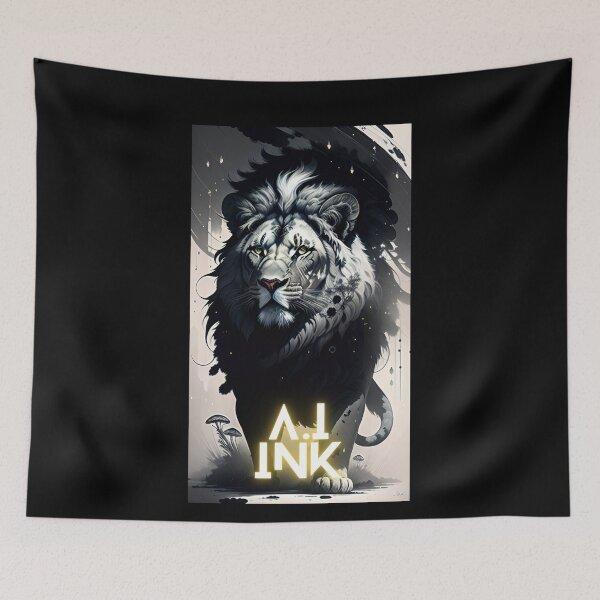 Item preview, A.I INK | Lion x Mushroom Fantasy Art Aesthetic designed and sold by AI-INK.