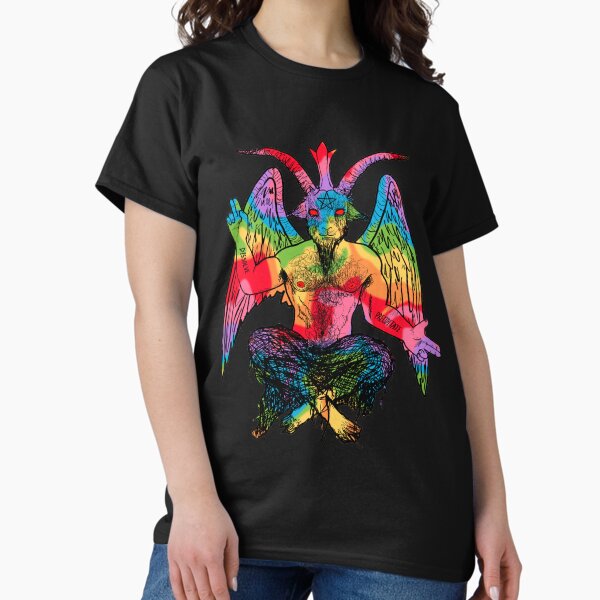 Gay Pride Rainbow Baphomet Classic T-Shirt