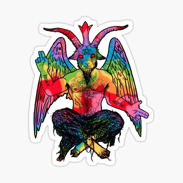 Item preview, Gay Pride Rainbow Baphomet  designed and sold by astrazero.