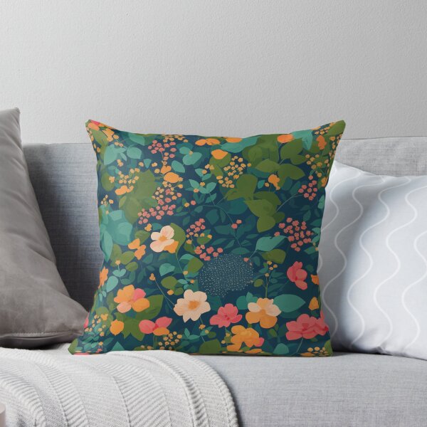 Item preview, Abstract Art in dark color with multi flowers pattern designed and sold by GloriousChoice.