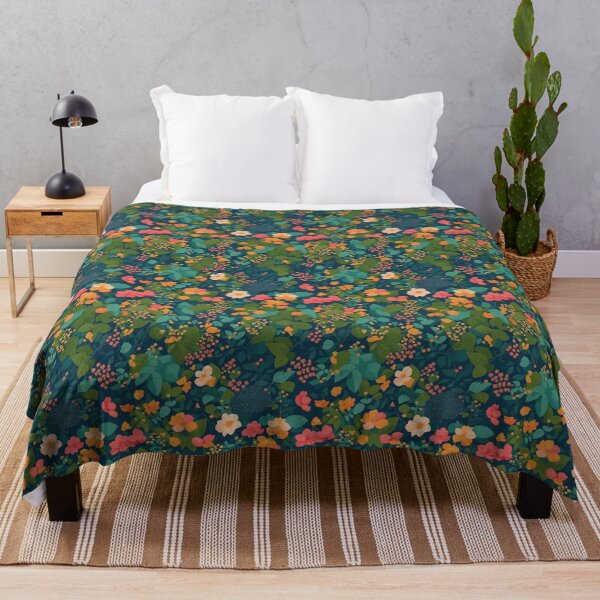 Item preview, Abstract Art in dark color with multi flowers pattern designed and sold by GloriousChoice.