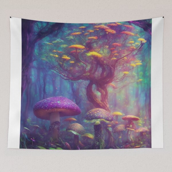 Item preview, Enchanting Psychedelic Mushroom Forest: Ultra Detailed Artistic Photography designed and sold by RedArtG09.